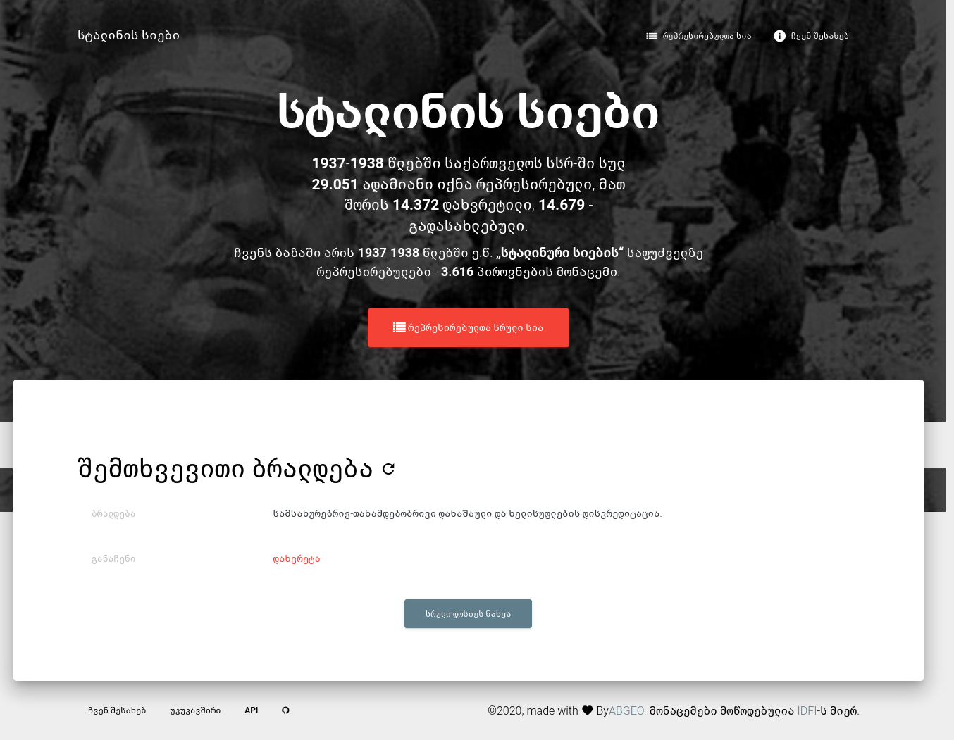 Stalin's List Website